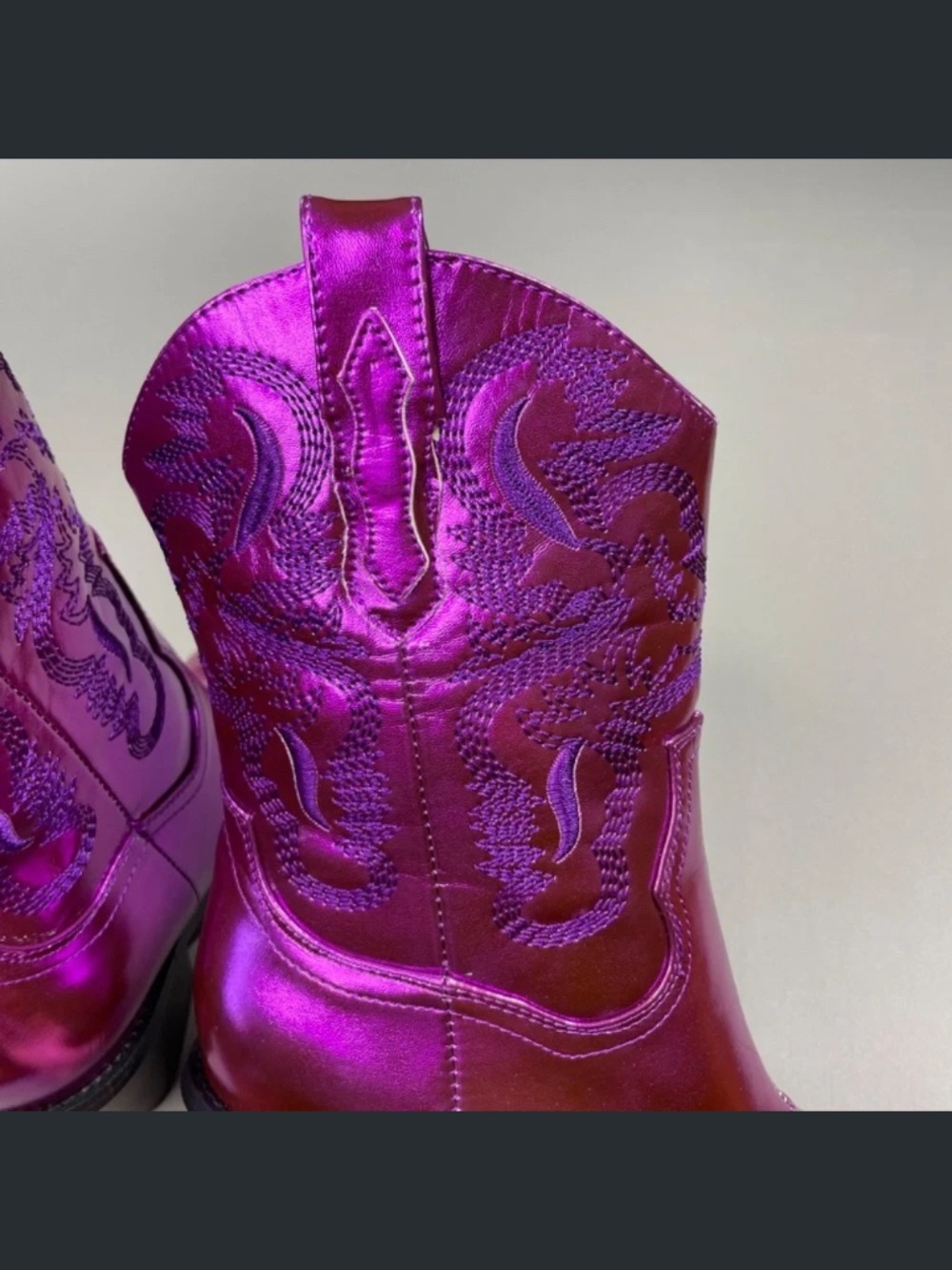 NEW Billini Boots Womens 7 purple black Sergio cowboy cowgirl western festival - Picture 6 of 13